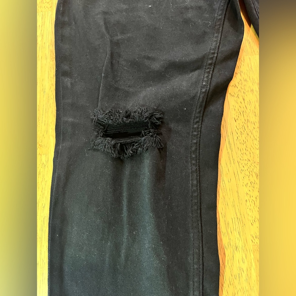 Original Use Jeans Mens 30X30 Black Slim Taper Distressed Stretch Denim NWT - Picture 9 of 12